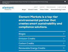 Tablet Screenshot of elementmarkets.com